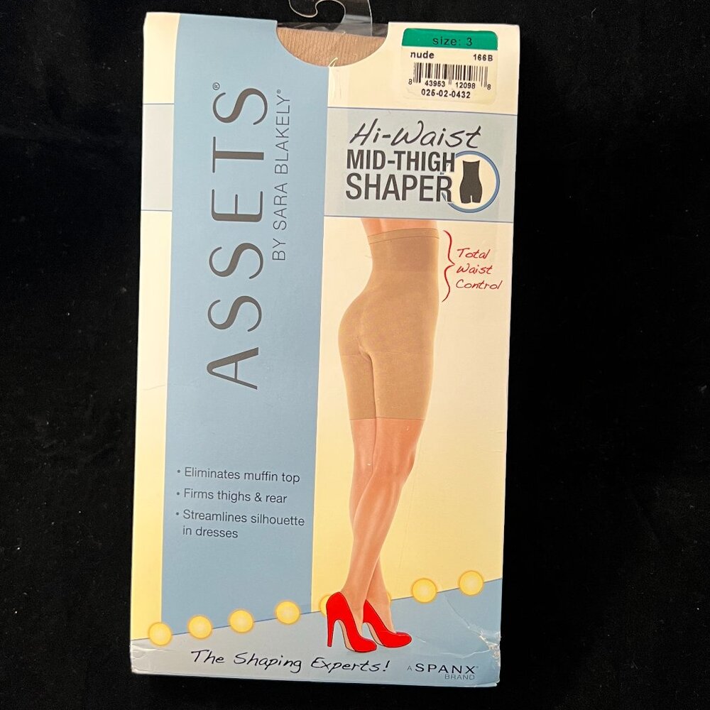 ASSETS by Sara Blakely Hi Waist Mid-Thigh Shaper NWT Nude Size 3